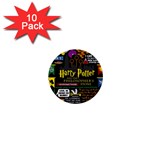 Book Collage Based On Harry Potter And The Philosopher s Stone 1  Mini Button (10 pack) 