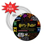 Book Collage Based On Harry Potter And The Philosopher s Stone 2.25  Button (10 pack)