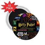 Book Collage Based On Harry Potter And The Philosopher s Stone 2.25  Magnet (10 pack)