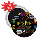 Book Collage Based On Harry Potter And The Philosopher s Stone 2.25  Magnet (100 pack) 