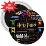 Book Collage Based On Harry Potter And The Philosopher s Stone 3  Magnet (10 pack)