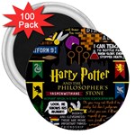 Book Collage Based On Harry Potter And The Philosopher s Stone 3  Magnet (100 pack)