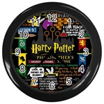 Book Collage Based On Harry Potter And The Philosopher s Stone Wall Clock (Black)