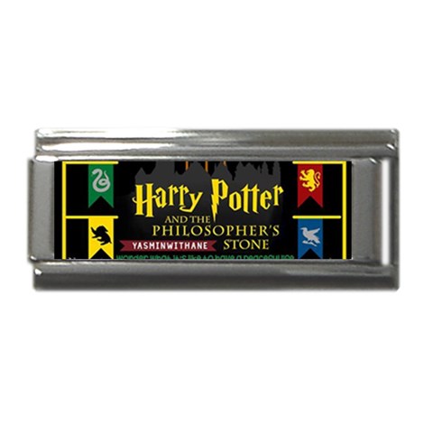 Book Collage Based On Harry Potter And The Philosopher s Stone Superlink Italian Charm (9mm) from ArtsNow.com Front