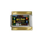 Book Collage Based On Harry Potter And The Philosopher s Stone Gold Trim Italian Charm (9mm)