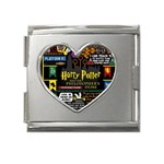 Book Collage Based On Harry Potter And The Philosopher s Stone Mega Link Heart Italian Charm (18mm)