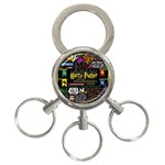 Book Collage Based On Harry Potter And The Philosopher s Stone 3-Ring Key Chain