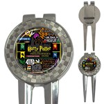 Book Collage Based On Harry Potter And The Philosopher s Stone 3-in-1 Golf Divot