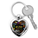 Book Collage Based On Harry Potter And The Philosopher s Stone Key Chain (Heart)