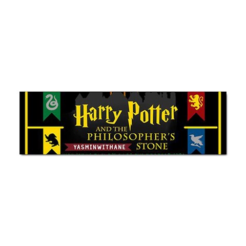 Book Collage Based On Harry Potter And The Philosopher s Stone Sticker (Bumper) from ArtsNow.com Front