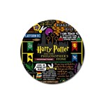 Book Collage Based On Harry Potter And The Philosopher s Stone Magnet 3  (Round)