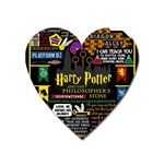 Book Collage Based On Harry Potter And The Philosopher s Stone Magnet (Heart)