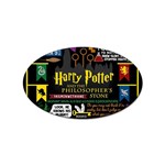 Book Collage Based On Harry Potter And The Philosopher s Stone Sticker Oval (100 pack)