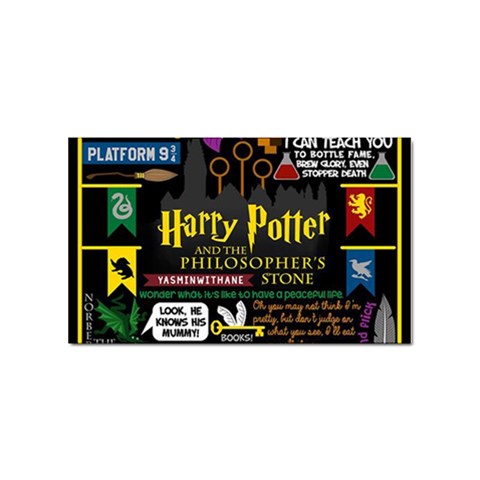 Book Collage Based On Harry Potter And The Philosopher s Stone Sticker Rectangular (10 pack) from ArtsNow.com Front
