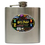 Book Collage Based On Harry Potter And The Philosopher s Stone Hip Flask (6 oz)