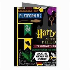 Book Collage Based On Harry Potter And The Philosopher s Stone Greeting Cards (Pkg of 8) from ArtsNow.com Right