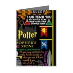 Book Collage Based On Harry Potter And The Philosopher s Stone Mini Greeting Card
