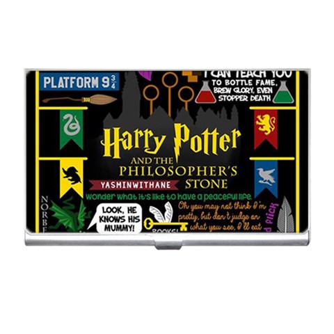 Book Collage Based On Harry Potter And The Philosopher s Stone Business Card Holder from ArtsNow.com Front