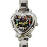 Book Collage Based On Harry Potter And The Philosopher s Stone Heart Italian Charm Watch