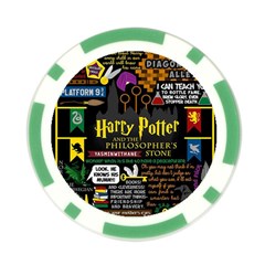 Book Collage Based On Harry Potter And The Philosopher s Stone Poker Chip Card Guard (10 pack) from ArtsNow.com Front