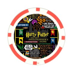 Book Collage Based On Harry Potter And The Philosopher s Stone Poker Chip Card Guard (10 pack) from ArtsNow.com Back