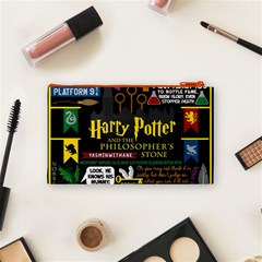Book Collage Based On Harry Potter And The Philosopher s Stone Cosmetic Bag (Small) from ArtsNow.com Back