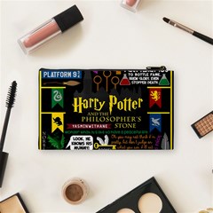 Book Collage Based On Harry Potter And The Philosopher s Stone Cosmetic Bag (Small) from ArtsNow.com Back