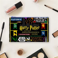 Book Collage Based On Harry Potter And The Philosopher s Stone Cosmetic Bag (Medium) from ArtsNow.com Front