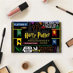 Book Collage Based On Harry Potter And The Philosopher s Stone Cosmetic Bag (Medium) from ArtsNow.com Back
