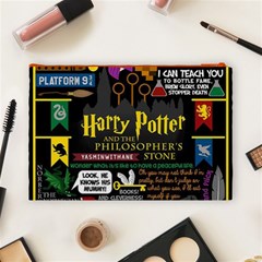 Book Collage Based On Harry Potter And The Philosopher s Stone Cosmetic Bag (Large) from ArtsNow.com Back