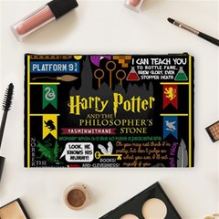 Book Collage Based On Harry Potter And The Philosopher s Stone Cosmetic Bag (Large) from ArtsNow.com Back