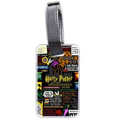 Book Collage Based On Harry Potter And The Philosopher s Stone Luggage Tag (two sides) from ArtsNow.com Back