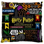 Book Collage Based On Harry Potter And The Philosopher s Stone Large Cushion Case (One Side)