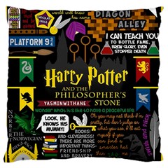 Book Collage Based On Harry Potter And The Philosopher s Stone Large Cushion Case (Two Sides) from ArtsNow.com Front