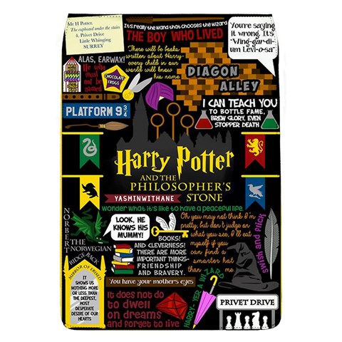 Book Collage Based On Harry Potter And The Philosopher s Stone Removable Flap Cover (L) from ArtsNow.com Front