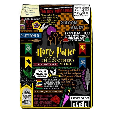 Book Collage Based On Harry Potter And The Philosopher s Stone Removable Flap Cover (S) from ArtsNow.com Front