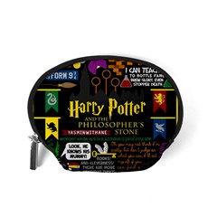 Book Collage Based On Harry Potter And The Philosopher s Stone Accessory Pouch (Small) from ArtsNow.com Back