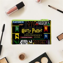 Book Collage Based On Harry Potter And The Philosopher s Stone Cosmetic Bag (XS) from ArtsNow.com Back