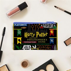 Book Collage Based On Harry Potter And The Philosopher s Stone Cosmetic Bag (XS) from ArtsNow.com Back