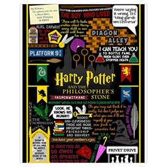 Book Collage Based On Harry Potter And The Philosopher s Stone Drawstring Pouch (XL) from ArtsNow.com Front