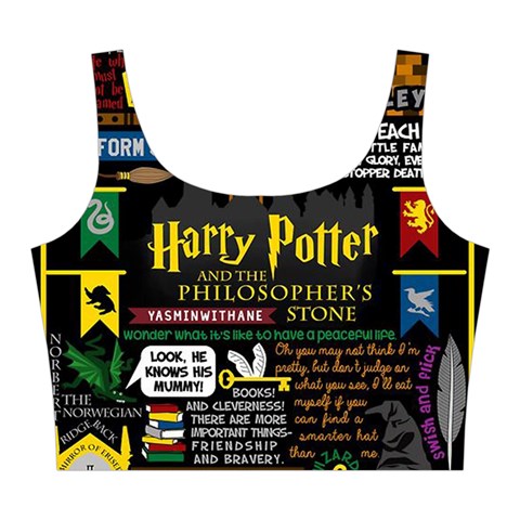 Book Collage Based On Harry Potter And The Philosopher s Stone Midi Sleeveless Dress from ArtsNow.com Top Front