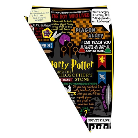 Book Collage Based On Harry Potter And The Philosopher s Stone Midi Wrap Pencil Skirt from ArtsNow.com Front Left