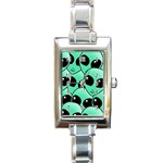 Alien Pattern Rectangle Italian Charm Watch