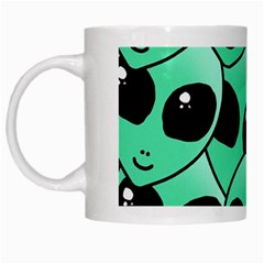 Alien Pattern White Mug from ArtsNow.com Left