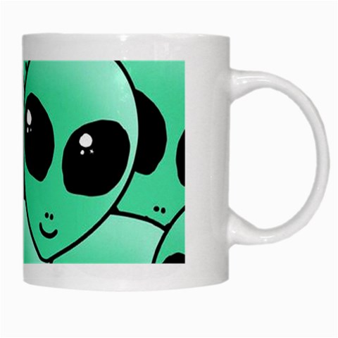 Alien Pattern White Mug from ArtsNow.com Right
