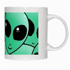 Alien Pattern White Mug from ArtsNow.com Right