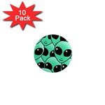 Alien Pattern 1  Mini Magnet (10 pack) 