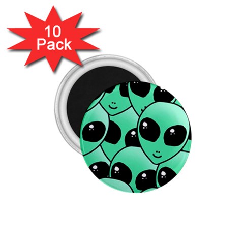 Alien Pattern 1.75  Magnet (10 pack)  from ArtsNow.com Front