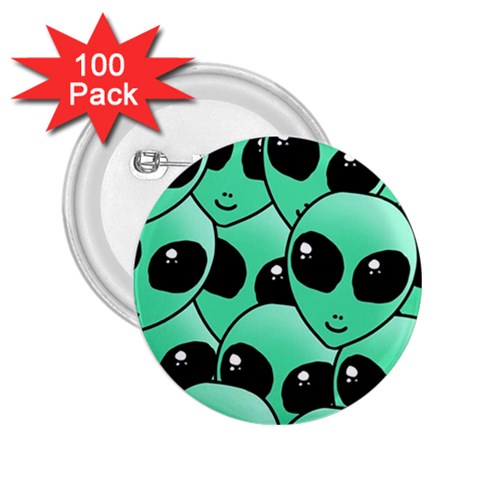 Alien Pattern 2.25  Button (100 pack) from ArtsNow.com Front
