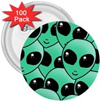 Alien Pattern 3  Button (100 pack)
